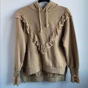 Stellah hoodie with lace detail